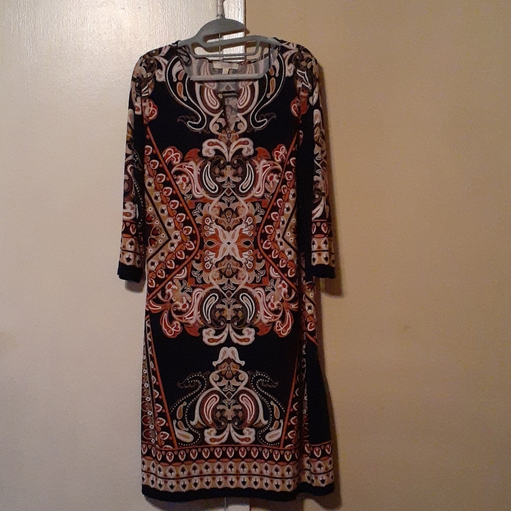 Women's extra large multi-colored printed dress